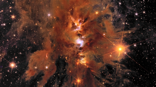 This image is a smaller, close-up cutout from a larger frame featuring Messier 78, a vibrant nursery of star formation enveloped in a shroud of interstellar dust. Photo: ESA/Euclid/Euclid Consortium/NASA, image processing by J.-C. Cuillandre; G. Anselmi