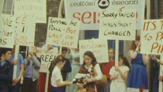 Comhaltas Ceoltóirí Éireann protest over funding, 1984