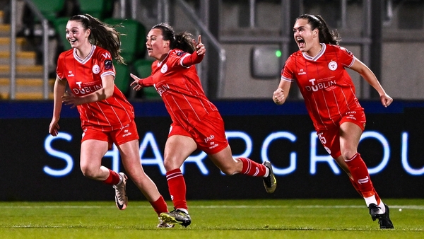 Megan Smyth-Lynch of Shelbourne celebrates