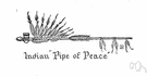 pipe of peace - a highly decorated ceremonial pipe of Amerindians