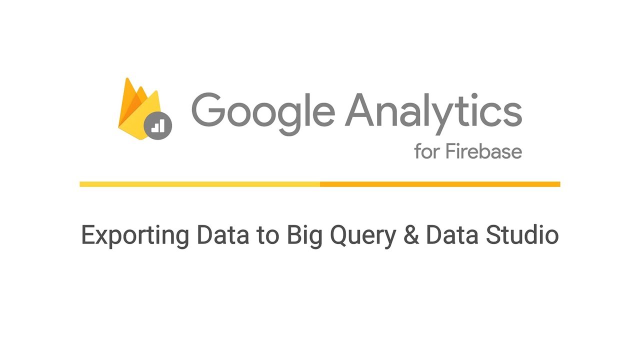 Exporting Data to BigQuery and Data Studio