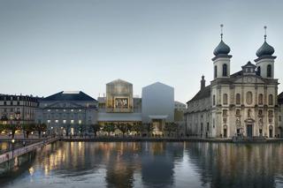 Theater in Luzern: Das neue Luzerner Theater von der Altstadt her gesehen