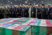 Supreme Leader Offers Prayers on Bodies of Martyrs of Service