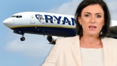 Neuer Job für Ex-Ministerin Elisabeth Köstinger ab 1. April: Sie wechselt in den Aufsichtsrat der Fluglinie Ryanair. (Bild: AFP APA Krone KREATIV,)