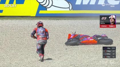 'Well, well, well' - Martin crashes out from third place in Sprint race at MotoGP Italian Grand Prix