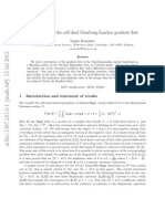 Convergence of The Self-Dual Ginzburg-Landau Gradient Flow: 1 Introduction and Statement of Results