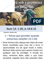 Uma Terra Sob A Promessa de Um Deus Fiel - Números 13:1-20 Josué 14:6-15