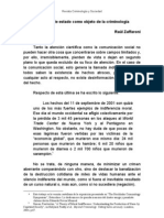 El Crimen de Estado Como Objeto de La Criminologia Raul Zaffaroni