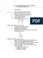 Vishwakarma Government Engineering College, Chandkheda OOP With Java Practical List