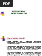 Assessment of Working Capital