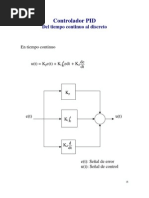 Control PID Continuo A Discreto