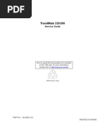 Acer TravelMate 220 Service Guide Manual