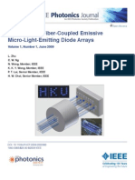 Pixel-to-Pixel Fiber-Coupled Emissive Micro-Light-Emitting Diode Arrays