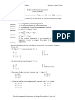 Evaluación Síntesis de Logaritmos