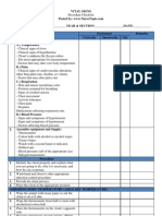 Vital Signs Procedures Checklist