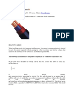 Cable Selection Calculation: Johan Column Power Systems