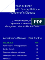 Who Is at Risk? The Genetic Susceptibility To Alzheimer's Disease