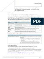 EoS Announcement For The Cisco Unified CallConnector For Salesforce