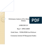 Performance Analysis of Five Mutual Funds Growth Scheme