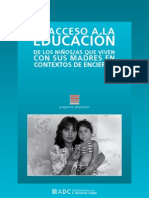 Acceso - Educacion - Niños Que Viven Con Sus Madres Argentina