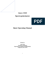 CD Spectrometer Jasco J-810 Manual