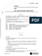 As 2505.1-2004 Metallic Materials Sheet Strip and Plate - Bend Tests