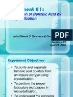 Experiment #1:: Purification of Benzoic Acid by Recrystallization