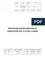 Procedure For Recondition of Convection Coil 11 E 203 1 Lower