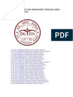 Dtu Admission List 2012