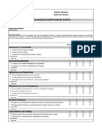 Evaluación de Adaptación Al Puesto