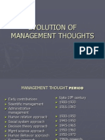 Evolution of Management Thoughts