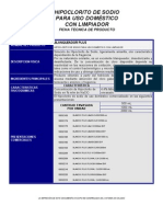 Ficha Tecnica Del Hipoclorito