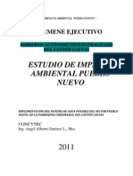 Resumen Ejecutivo Del Proyecto "Implementación Del Sistema de Agua Potable Del Sector Pueblo Nuevo, Parroquia Cariamanga, Cantón Calvas"