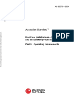 As 3007.5-2004 Electrical Installations - Surface Mines and Associated Processing Plant Operating Requirement