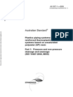 As 3571.1-2009 Plastics Piping Systems - Glass-Reinforced Thermoplastics (GRP) Systems Based On Unsaturated P