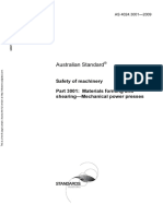 As 4024.3001-2009 Safety of Machinery Materials Forming and Shearing - Mechanical Power Presses