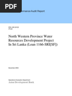 North Western Province Water Resources Development Project in Sri Lanka (Loan 1166-SRI (SF) )