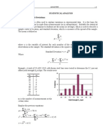 Statistical Analysis Mean and Standard Deviations