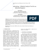 Synchronous Manufacturing-A Radical Analysis Tool For An Industrial Engineer