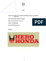 Sales & Distribution - Hero Honda