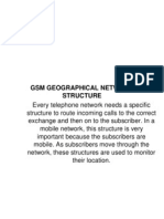 GSM Geographical Network Structure