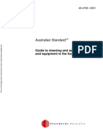 As 4709-2001 Guide To Cleaning and Sanitizing of Plant and Equipment in The Food Industry