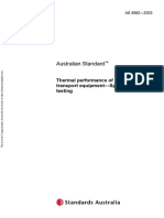 As 4982-2003 Thermal Performance of Refrigerated Transport Equipment - Specification and Testing