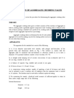 Determination of Aggregate Crushing Value