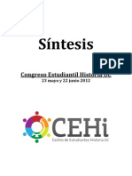 Síntesis Congreso Estudiantil de Historia