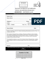 2011 Chemistry Exam