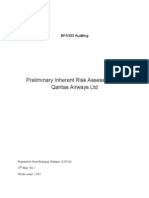 Preliminary Inherent Risk Assessment of Qantas Airways LTD: BFA303 Auditing