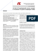 Comparative Clinical Trial of S-Pantoprazole Racemic Pantoprazole in The Treatment of Gastro-Esophageal Reflux Disease