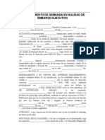 Emplazamiento de Demanda en Nulidad de Embargo Ejecutivo