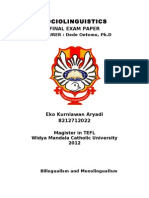 Sociolinguistics - Final Exam Paper